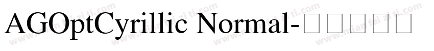 AGOptCyrillic Normal字体转换